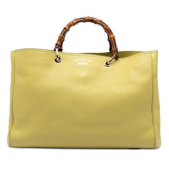 Gucci Handbags - Pre-Loved Gucci Large Calfskin Bamboo Shopper Satchel